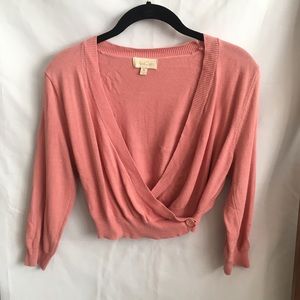 Cropped Wrap Sweater